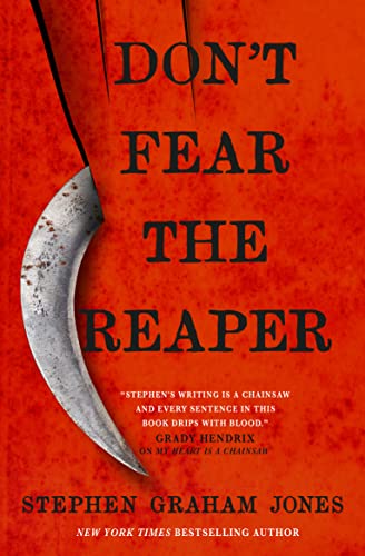 Book cover: red background, bold white text, and a silver sickle image.