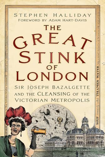 Book cover: "The Great Stink of London" with Victorian illustration.