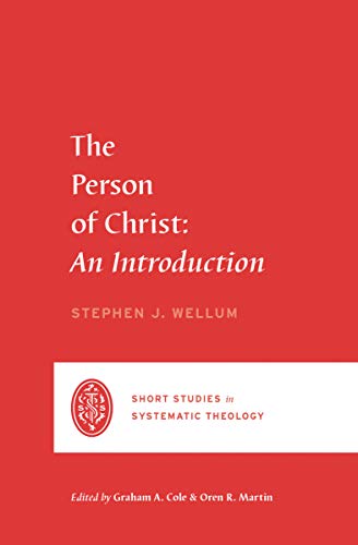 Red book cover with white text: "The Person of Christ" and series title.