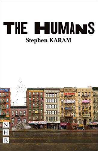 Play script cover: "The Humans" with a cityscape background.