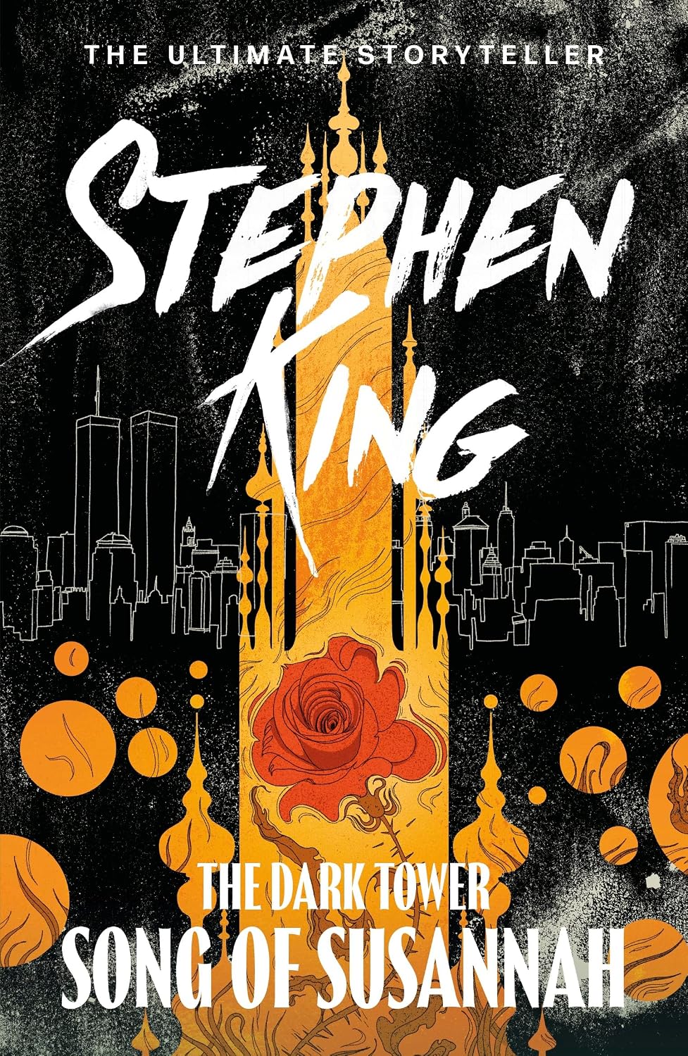 Book cover for Stephen King’s “Song of Susannah” with a dark tower image.