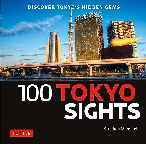 Book cover with Tokyo skyline, title “100 Tokyo Sights”, and author name.