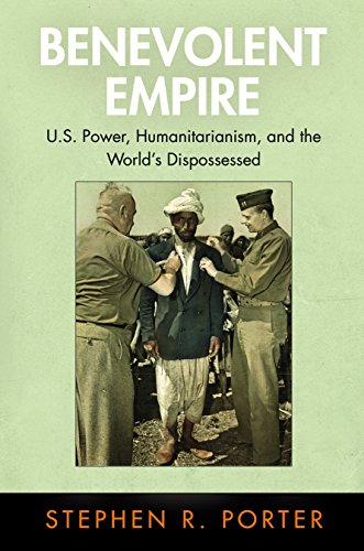 Book cover: "Benevolent Empire" with a historical photo of U.S. soldiers.