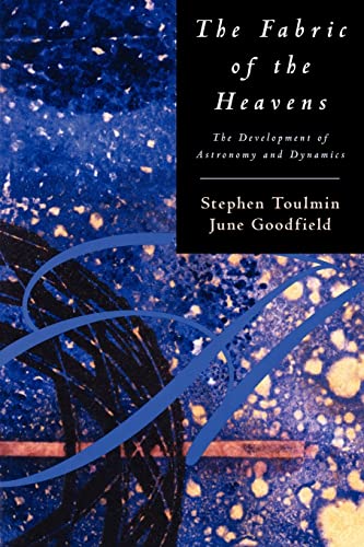 Book cover: “The Fabric of the Heavens” with a starry blue background.