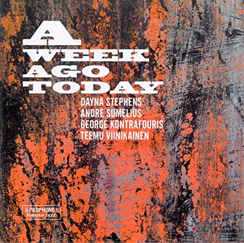 CD cover with orange and gray abstract texture, bold white text, and artist names.
