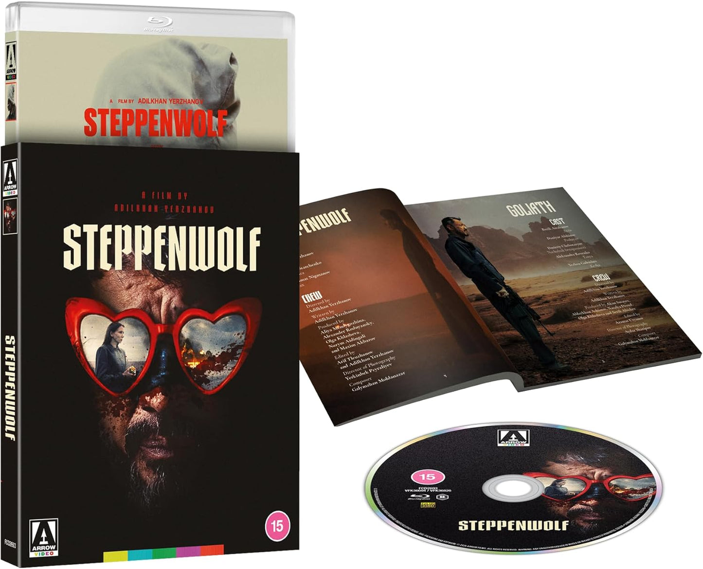 Steppenwolf" Blu-ray case with a man and wolf on the cover, disc included.