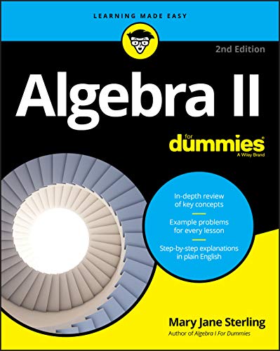 Cover of "Algebra II For Dummies," 2nd Edition, with spiral staircase image.