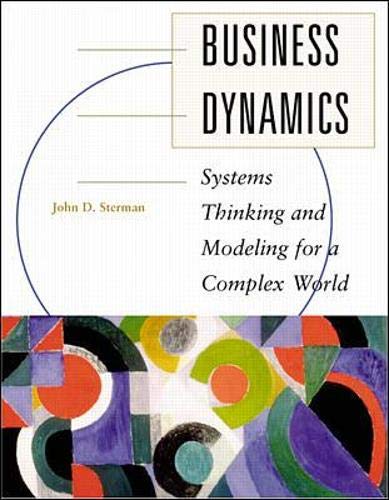 Book cover for Business Dynamics by John D. Sterman with abstract colorful geometric shapes.