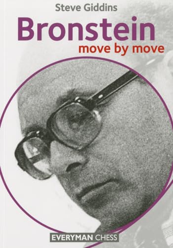 Book cover featuring a black and white portrait of chess player David Bronstein.
