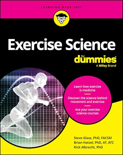 Book cover for "Exercise Science For Dummies" with a running figure.