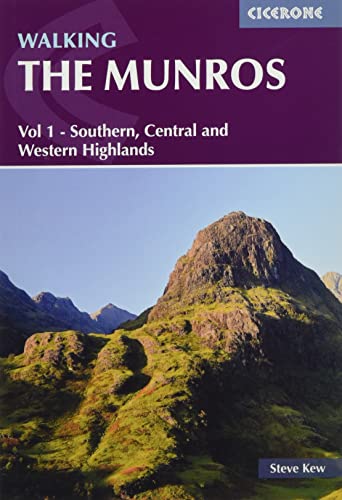 Book cover for Walking the Munros Vol 1 featuring a mountain landscape.