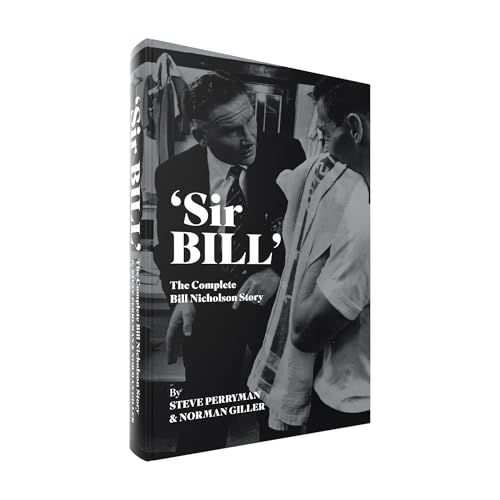 Book cover featuring black and white portrait of football manager Bill Nicholson.