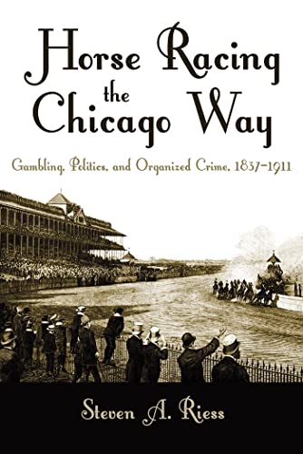 Book cover depicting a vintage horse race and crowd scene.