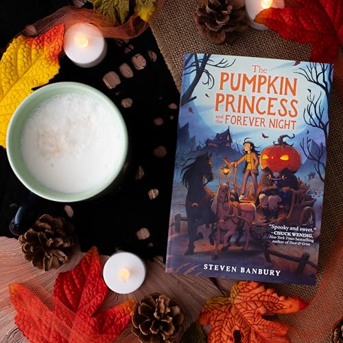 Book cover featuring a girl with a pumpkin head and a dark castle.