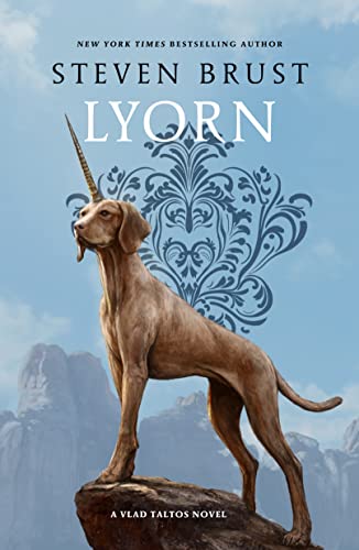 Book cover, likely fantasy novel, with dark imagery and stylized title "Lyorn".