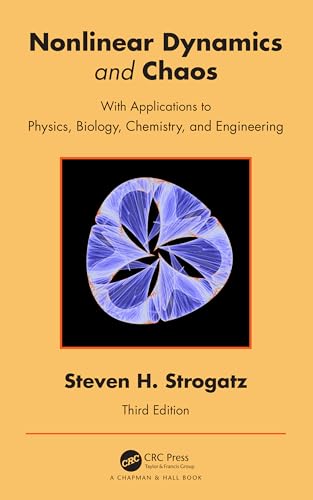 Book cover with yellow background, title text, and a blue chaotic attractor graphic.