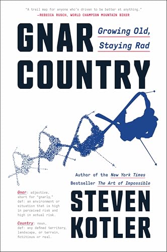 Book cover with bold title "GNAR COUNTRY" and blue abstract mountain bike illustration.