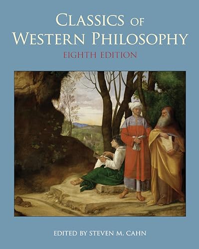 Book cover: “Classics of Western Philosophy” with a Renaissance-style painting.