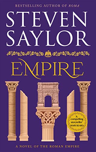 Book cover for “Empire” depicting Roman architecture and golden text.