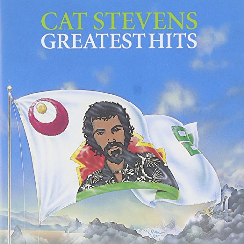 Cat Stevens’ “Greatest Hits” album cover with portrait and flag imagery.