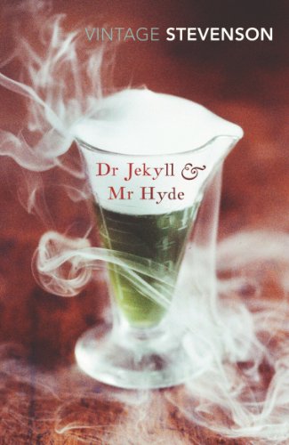 Book cover: "Dr Jekyll & Mr Hyde" with a smoking beaker image.