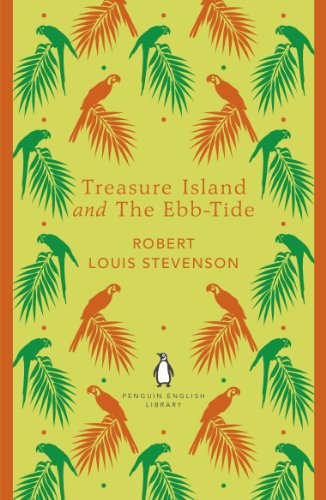 Book cover with a repeating pattern of parrots and palm leaves on yellow background.