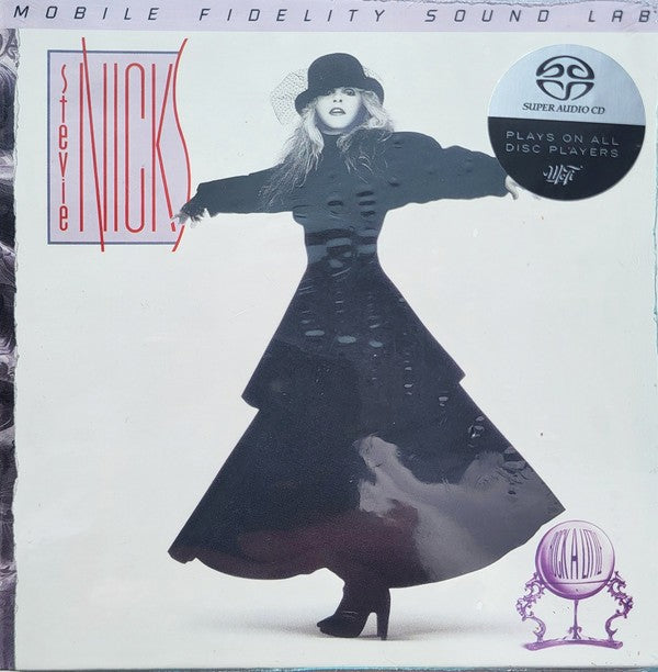 Stevie Nicks album cover, featuring her in a black dress and hat.