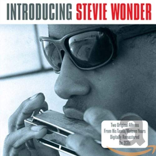 Stevie Wonder album cover featuring a close-up of him with sunglasses.