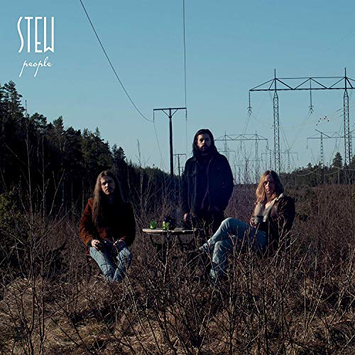 Album cover for Stew’s “People” featuring three people in a field.