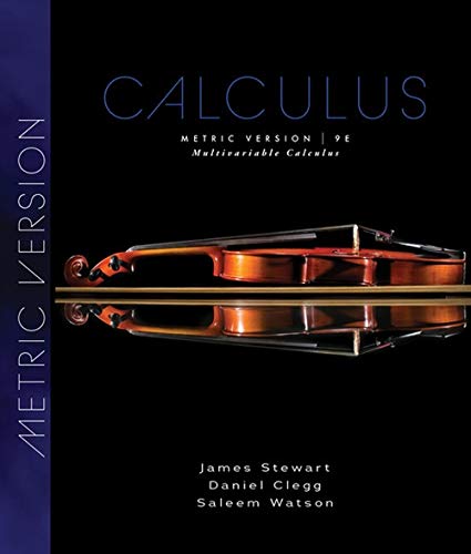 Textbook cover: āCalculus, Metric Editionā with a violin image.