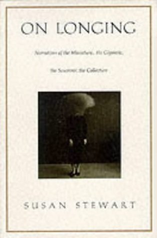 Book cover of On Longing by Susan Stewart featuring a figure with an obscured head.