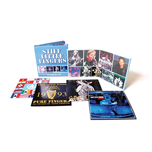 Stiff Little Fingers CD album set with band imagery and flags.