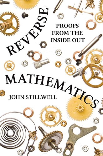 Book cover: "Reverse Mathematics" with gears and clock parts imagery.