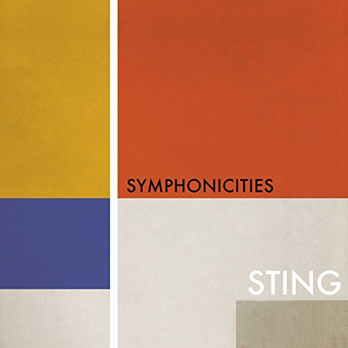 Colorful album cover with artist Sting and title Symphonicities in bold text.