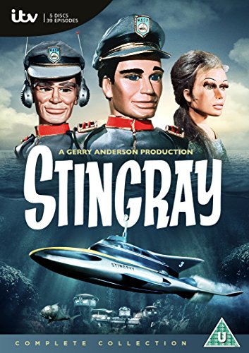 Stingray" DVD cover featuring three characters and a submarine underwater.