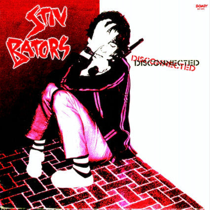 Album cover for Stiv Bators’ “Disconnected” featuring a seated man.