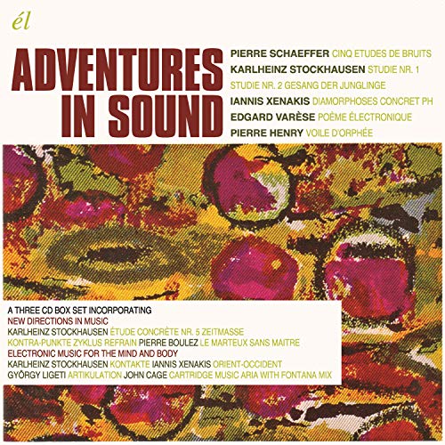 CD cover for "Adventures In Sound" by Stockhausen and others, abstract fruit image.