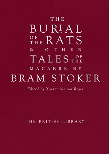 Red book cover with white text: "The Burial of the Rats" by Bram Stoker.
