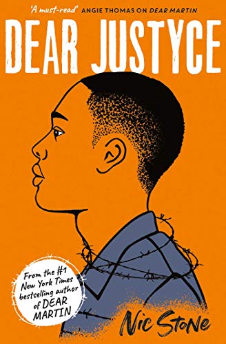 Book cover showing a profile illustration of a young man wrapped in barbed wire.