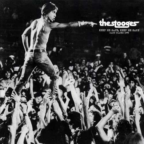 Black and white album cover featuring Iggy Pop onstage with a crowd.