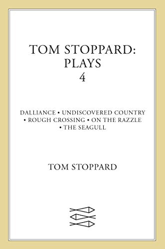 White book cover with black text: "Tom Stoppard: Plays 4" and play titles.