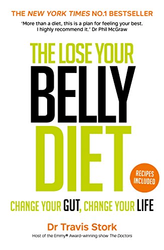Book cover with bold text: "The Lose Your Belly Diet" and green accents.