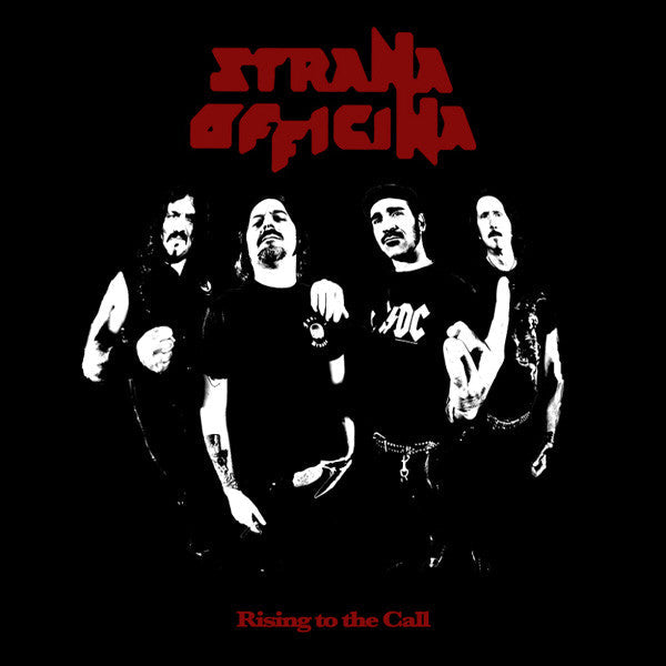 Black and white album cover featuring four shadowed figures and band logo.
