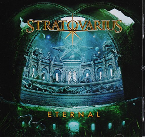 Stratovarius "Eternal" CD cover: ornate, teal-toned fantasy architecture and star.