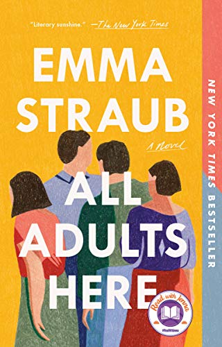 Book cover: “All Adults Here” by Emma Straub, featuring silhouettes of people.