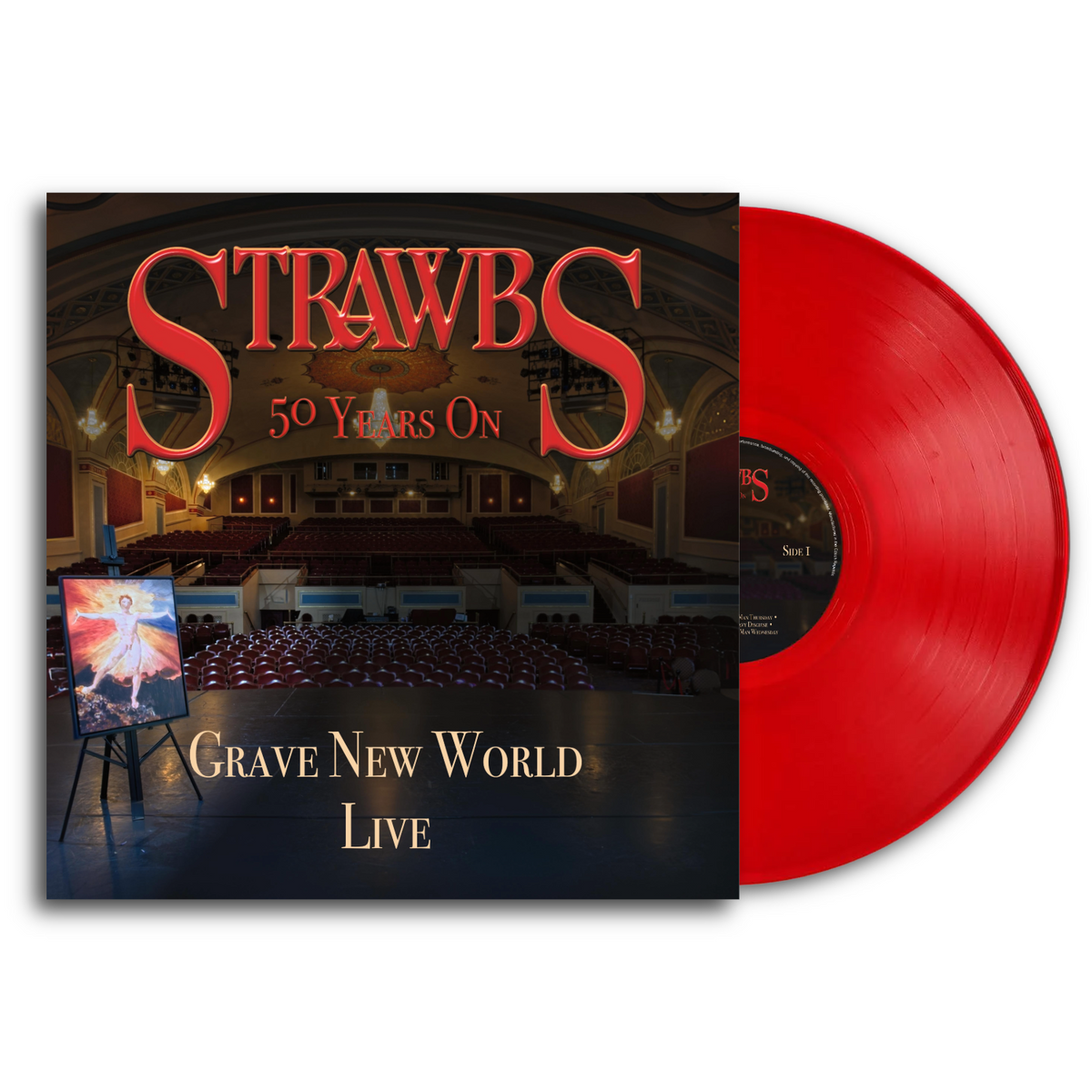 Strawbs "Grave New World Live" vinyl record and album cover art.