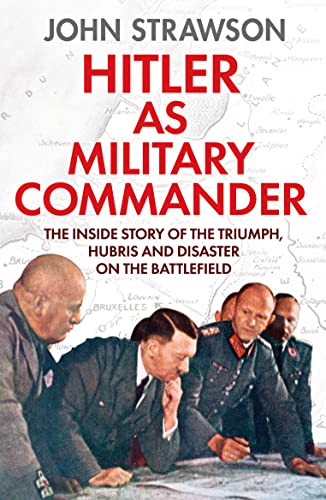 Book cover: Hitler and military officials studying a map, wartime era.