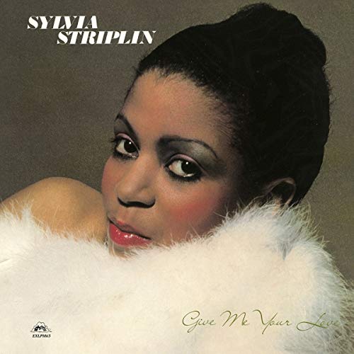 Sylvia Striplin album cover, portrait of a woman with a fur stole.