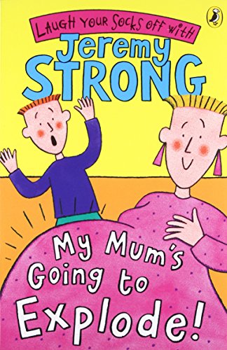 Book cover: cartoon of a boy and a very pregnant woman.