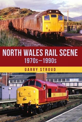 Book cover featuring vintage diesel trains in North Wales landscapes.